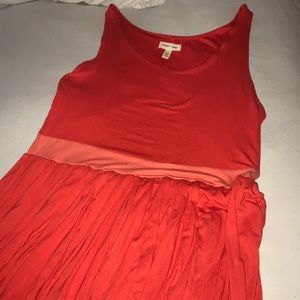 silence + noise color blocking maxi in coral